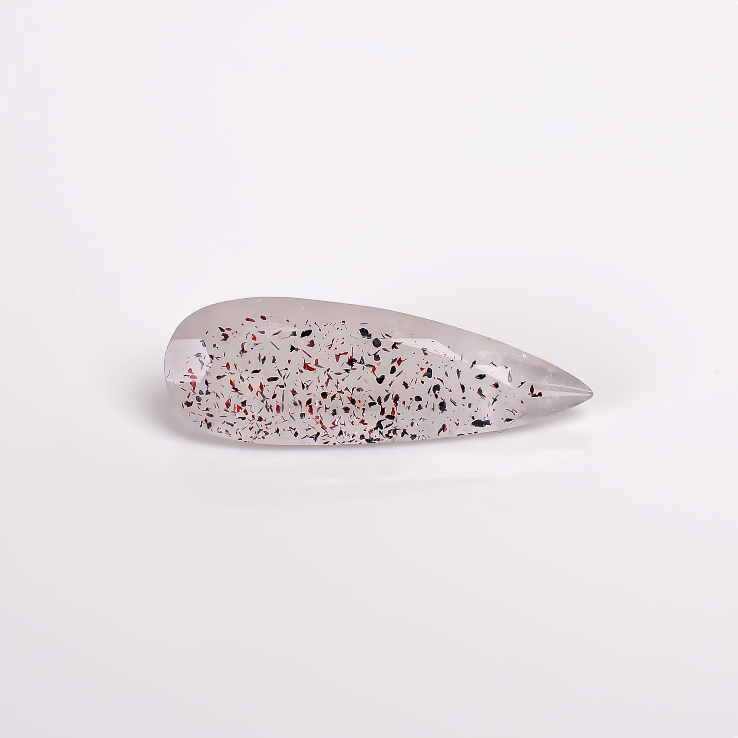 elestial quartz pear shape cut stone loose gemstone